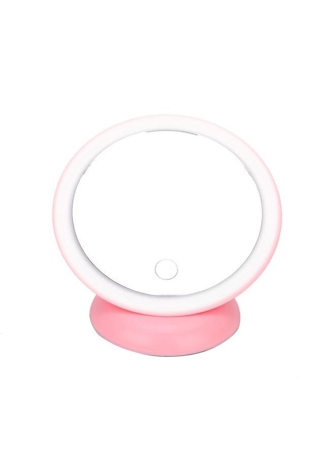 NIBEMINENT Rechargeable Desktop Handheld LED Makeup Mirror Portable Round Angle Adjustable Cosmetic Mirror  - Image 2