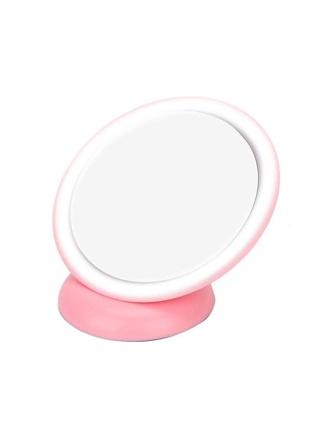 NIBEMINENT Rechargeable Desktop Handheld LED Makeup Mirror Portable Round Angle Adjustable Cosmetic Mirror  - Image 3
