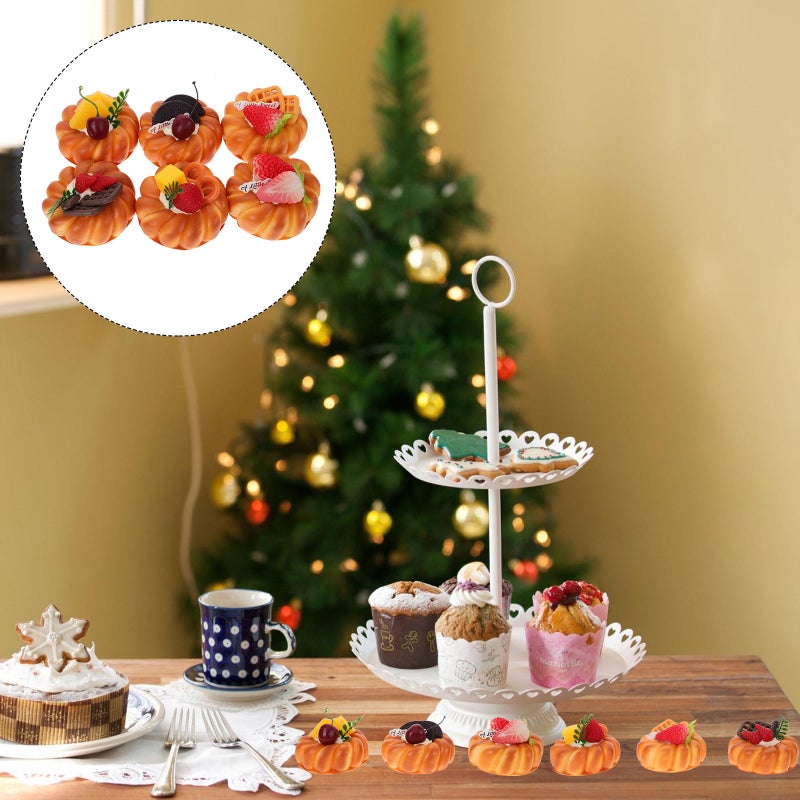 1 Set Simulation Cake Model Fake Cake Prop Realistic Cake Decoration Photo Prop - Image 1