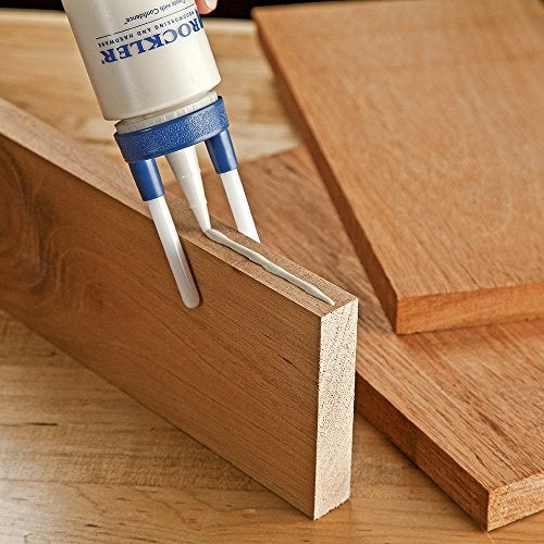 Rockler Wood Glue Applicator Set – Wood Working Glue Bottle (8oz) w/Glue Spout & Red Cap, Glue Line Centering Attachment, Silicone Glue Brush, & More – Easy to Clean Bottle with Brush Applicator - Image 5
