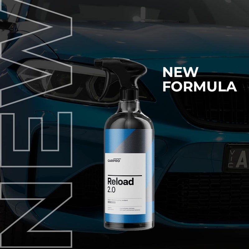 CARPRO Reload 2.0 Spray Sealant, Silica + Siloxane Ceramic Spray for Ceramic Coating, Super Hydrophobic, Self-Cleaning: Improved Gloss, Slickness, Water Spot & Chemical Resistance - Liter (34oz) Multi-color available build - Image 2