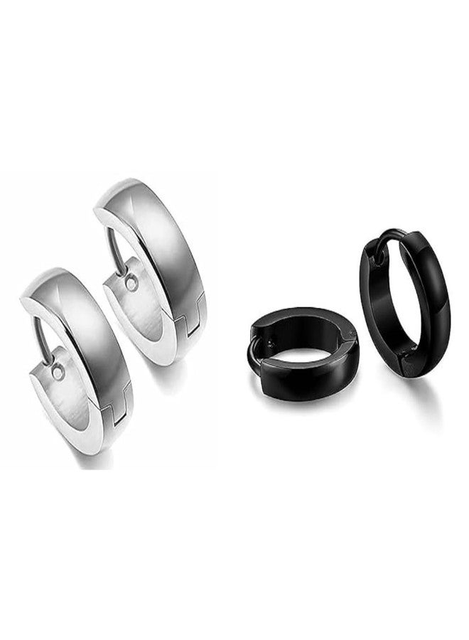 ASSU Clip On Earrings For Men Earrings For Men And Boys|fashion Hoop Earring For Men|stainless Steel Huggie Hoop Earrings | Birthday Gift For Men And Boys Anniversary Gift For Husband - Image 2