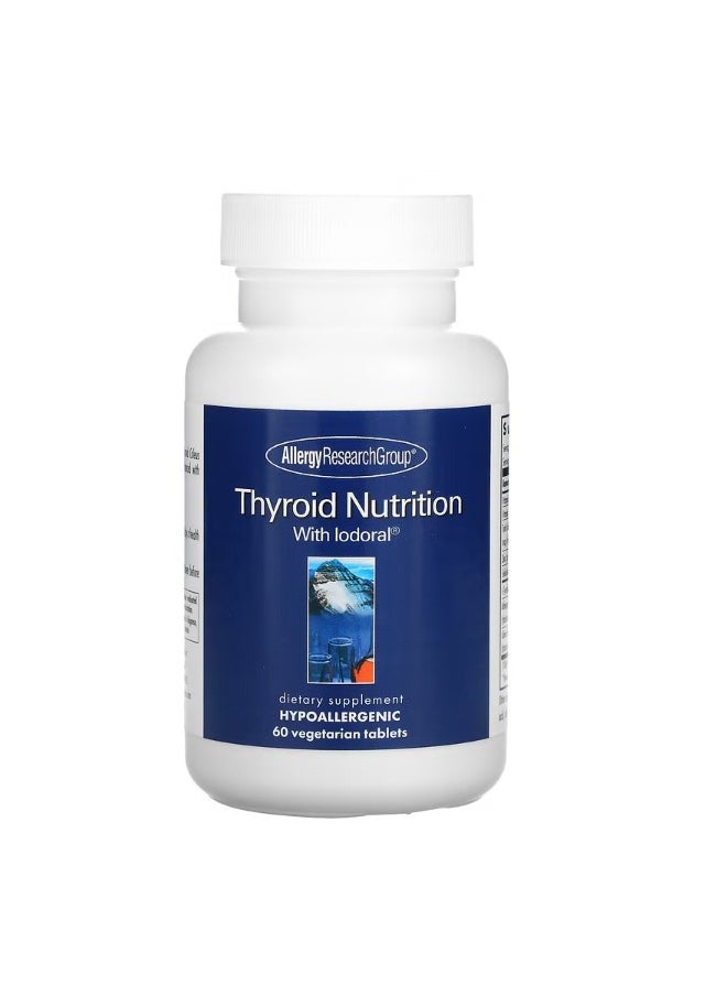 اليرجي ريسيرتش جروب - Thyroid Nutrition with Iodoral 60 Vegetarian Tablets - Image 1