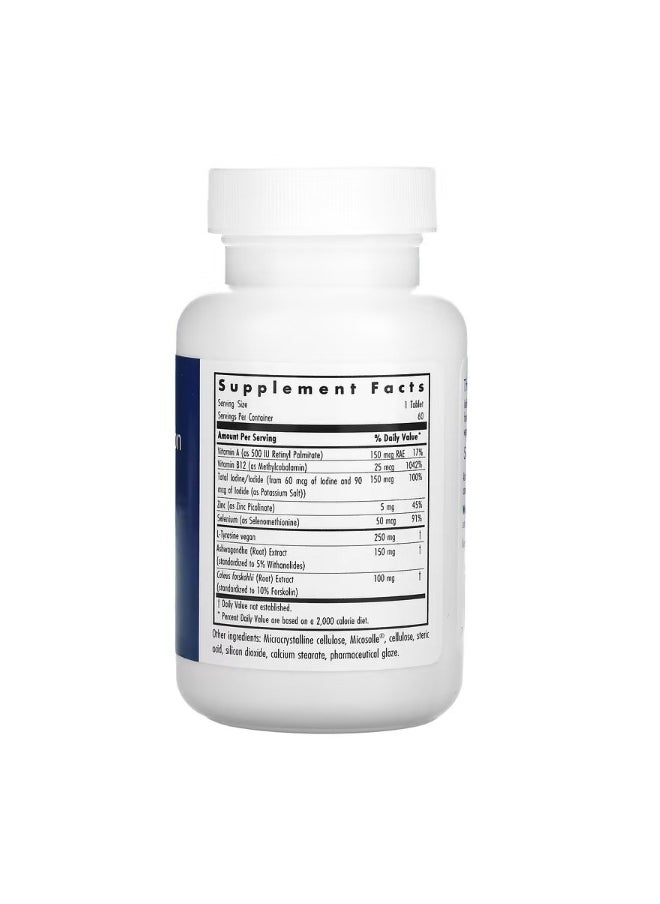 اليرجي ريسيرتش جروب - Thyroid Nutrition with Iodoral 60 Vegetarian Tablets - Image 1
