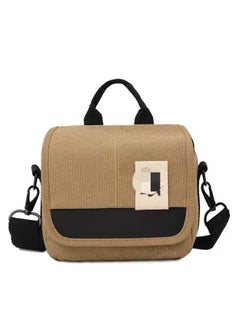 Generic Home Use Canvas Photography Camera Bag Outdoor Digital Single Shoulder Camera Bag For Dv Film Making-Color:Khaki  - Image 1
