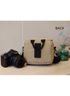 Generic Home Use Canvas Photography Camera Bag Outdoor Digital Single Shoulder Camera Bag For Dv Film Making-Color:Khaki  - Image 3