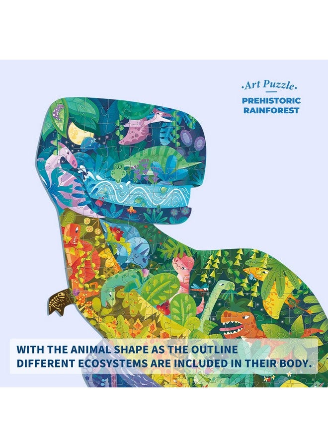 TOI Dinosaur Floor Puzzles For Kids Aged 6-8, 158 Pieces Animal Shaped Jigsaw Puzzles, Preschool Dinosaur Puzzle For Boys And Girls Educational Toy - Image 2
