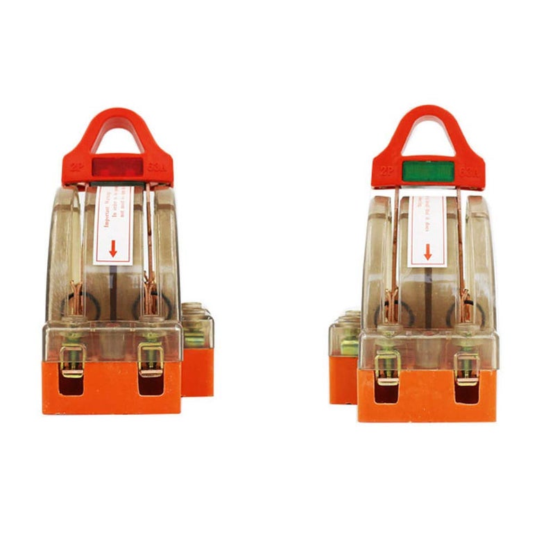 tatoko Copper Plated 63A Double Pole Electric Brake Safety Knife Switch DPST - Image 5
