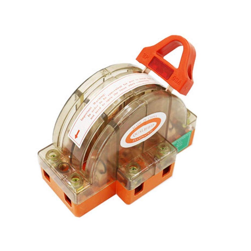 tatoko Copper Plated 63A Double Pole Electric Brake Safety Knife Switch DPST - Image 1
