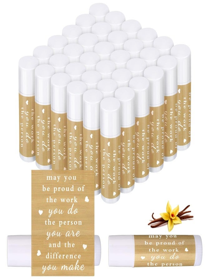 Demissle Thank You Gifts for Coworker Lip Balm Bulk Set Inspirational Appreciation Gifts Leaving Farewell Gifts Vanilla Ingredients Lips Care Products for Friends Teacher Worker Employee(72 Pcs) - Image 1