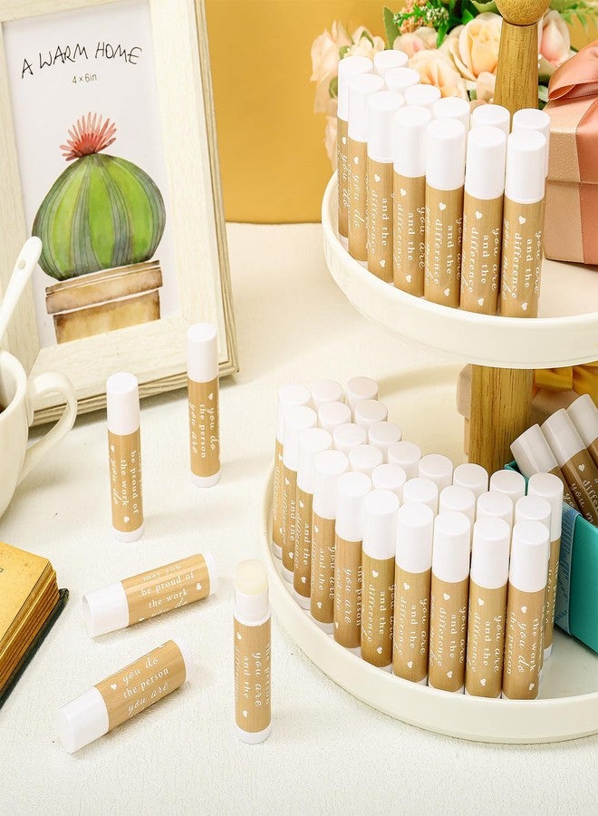 Demissle Thank You Gifts for Coworker Lip Balm Bulk Set Inspirational Appreciation Gifts Leaving Farewell Gifts Vanilla Ingredients Lips Care Products for Friends Teacher Worker Employee(72 Pcs) - Image 3