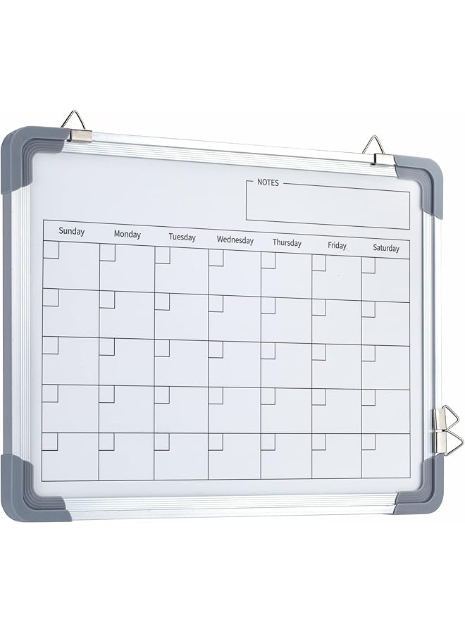 إيروريكس سبورة بيضاء مغناطيسية مع حامل محمولة مزدوجة الجوانب قابلة للمسح الجاف ولوحة تقويم مقاس 16 بوصة × 12 بوصة للأطفال، لوحة بيضاء صغيرة للكتابة المدرسية والمكتب والتدريس ولوحة الإعلانات - Image 1