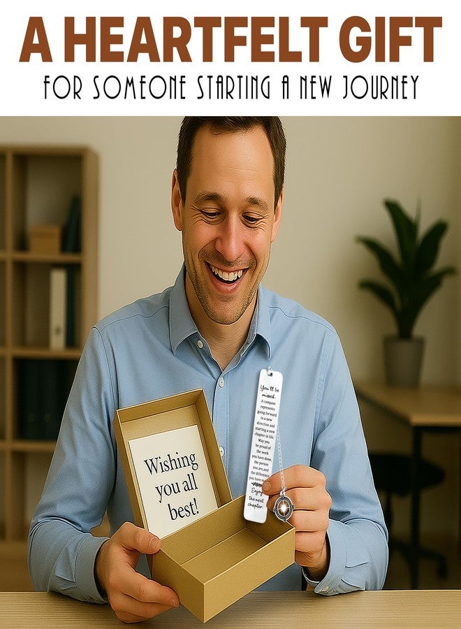 WACANTIC Metal Bookmark - Coworker Leaving Gifts for Women Men, Going Away Farewell Goodbye Gifts for Coworkers, You Will Be Missed Compass Bookmark, Retirement Gift for Boss Teacher Nurse Friend Coworker - Image 5