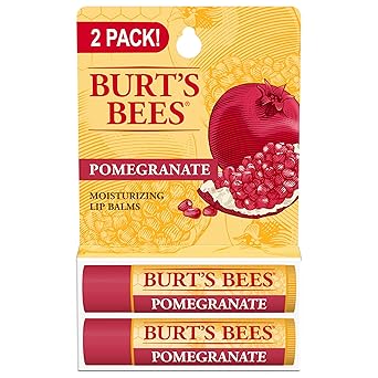 Burt's Bees Burts Bees 100 Natural Moisturizing Lip Balm Pomegranate with Beeswax and Fruit Extracts 2 Tubes - Image 1