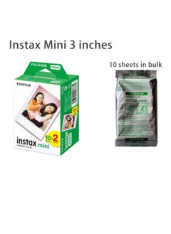 FUJIFILM 10 Sheets in bulk Instax-MINI 3 inches wide Photo Paper White Color  - Image 2