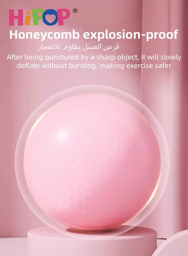 2 Pcs Yoga Ball Set, 65CM Anti-Burst and Slip Exercise Balls and 25cm Mini Ball with Quick Pump, Professional Exercise Ball Gym Ball for Pilates, Yoga, Core Training, Physical Therapy, Balance, Stability, Stretching - view 5