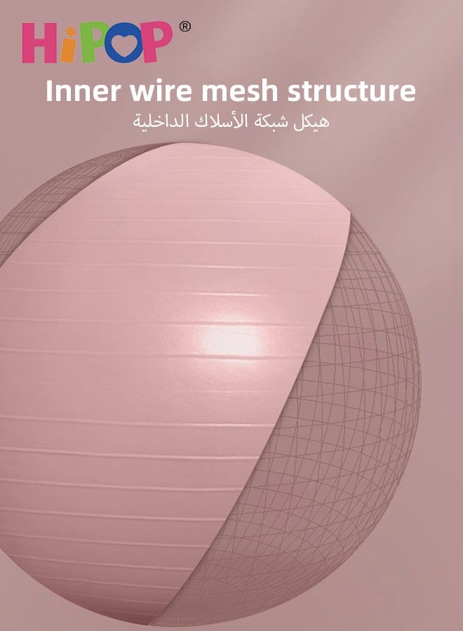 2 Pcs Yoga Ball Set, 65CM Anti-Burst and Slip Exercise Balls and 25cm Mini Ball with Quick Pump, Professional Exercise Ball Gym Ball for Pilates, Yoga, Core Training, Physical Therapy, Balance, Stability, Stretching - view 4