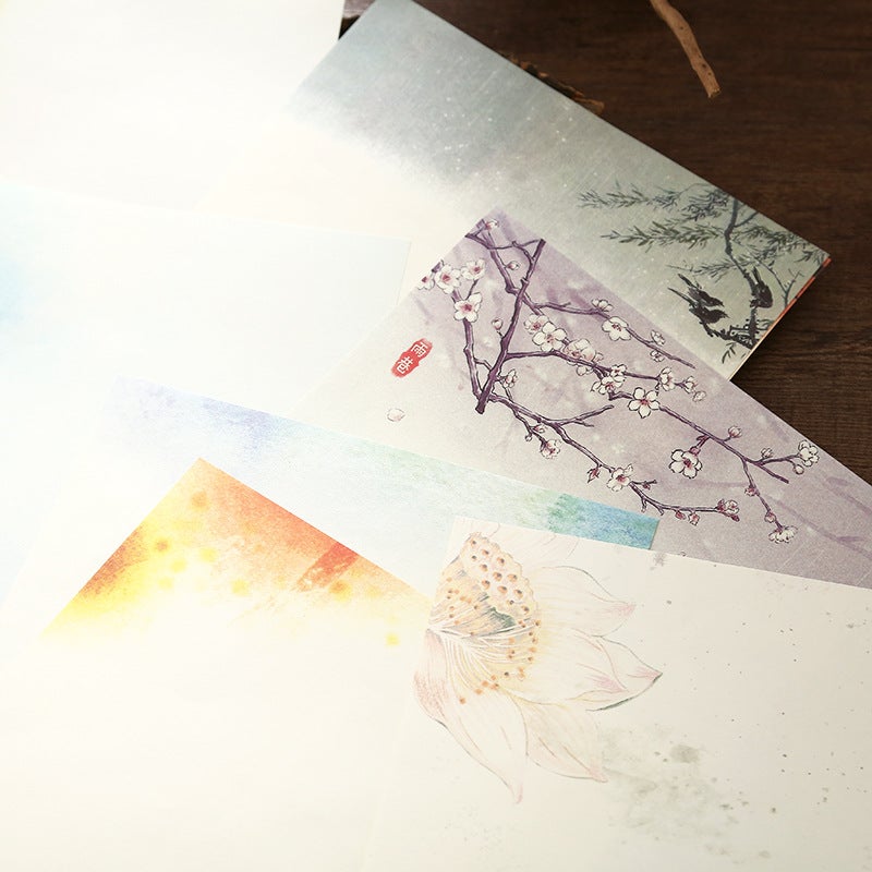 Chinese Style Letter Paper Set Romantic Retro Aesthetic Confession Love Letter Paper 4 Letter Paper + 2 Envelopes - Image 4
