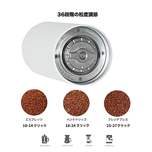 TIMEMORE مطحنة قهوة يدوية TIMEMORE Chestnut C2 MAX بسعة 30 جرام مع إعداد داخلي قابل للتعديل من الفولاذ المقاوم للصدأ CNC، طحن متسق، توفير للجهد (أسود) - Image 5