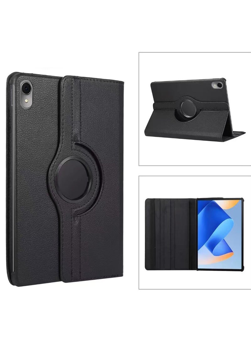 Case for Honor Pad X8a 11 Inch, Multi-Angle Stand + 360 Rotating Bracket + Shockproof Leather Slim Protective Cover, Black - Image 1