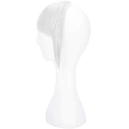SLLIE 8" Clip in Bangs Hair Extensions Thick Full Neat Bangs Fringe Hair Extension with Temples One Piece Clip on Front Bangs Hairpiece - Image 5