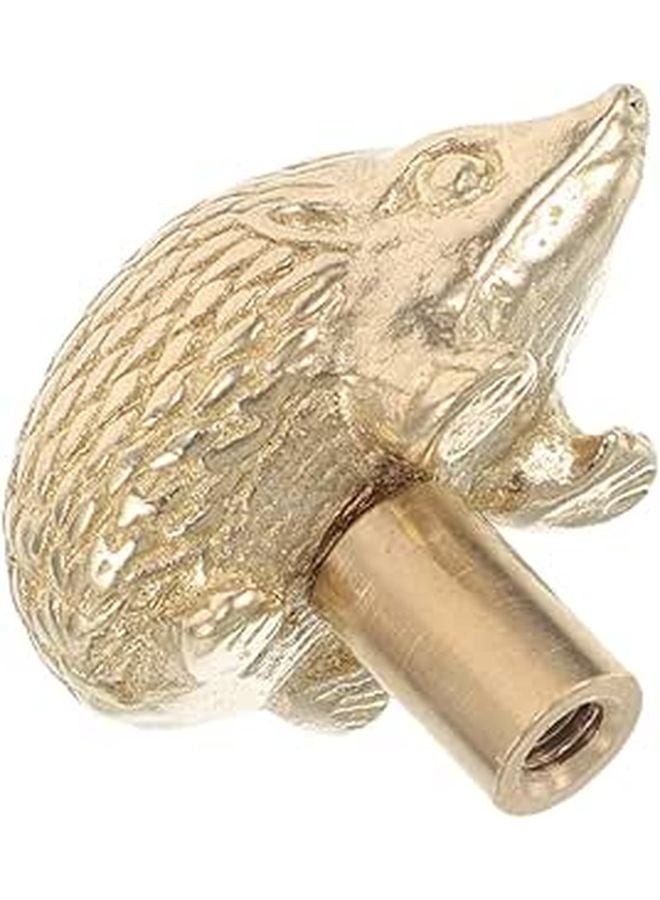 Vintage Hedgehog Brass Cabinet Handle Drawer Knob European Style Wardrobe Door Pull - Image 1