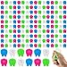 Silipull 100 Pcs Mini Tooth Toys Fidget Stress Relief Puffer Squeezy Dental Dentist Toys Birthday Party Gifts School Office Prizes 2 Inch Multicolored - Image 2