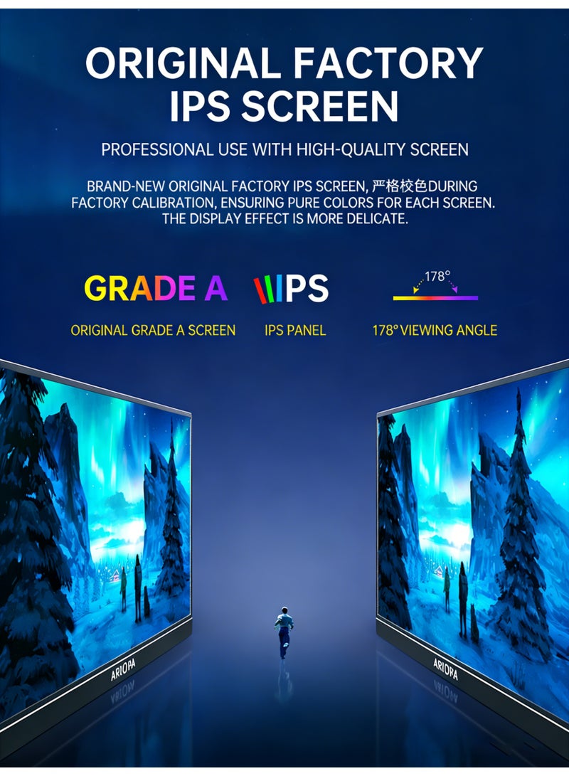 ARZOPA 16.1'' 144Hz Portable Gaming Monitor,100% sRGB 1080P FHD Kickstand Portable Monitor with HDR, Ultra Slim, Eye Care, External Second Screen for Laptop, PC, PS5, Mac, Xbox - Image 5