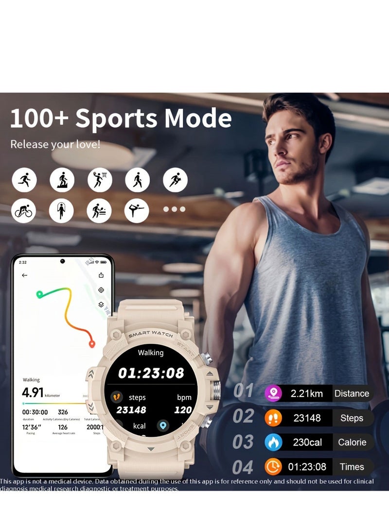 PEJE PEJE 1.39" Smart Watch for Men with GPS Tracking, 1ATM Waterproof, Bluetooth Calls, 120+ Sports Modes, HR/Sleep Monitor, Prayer Alerts & Arabic Support, iOS/Android (Black) - Image 5