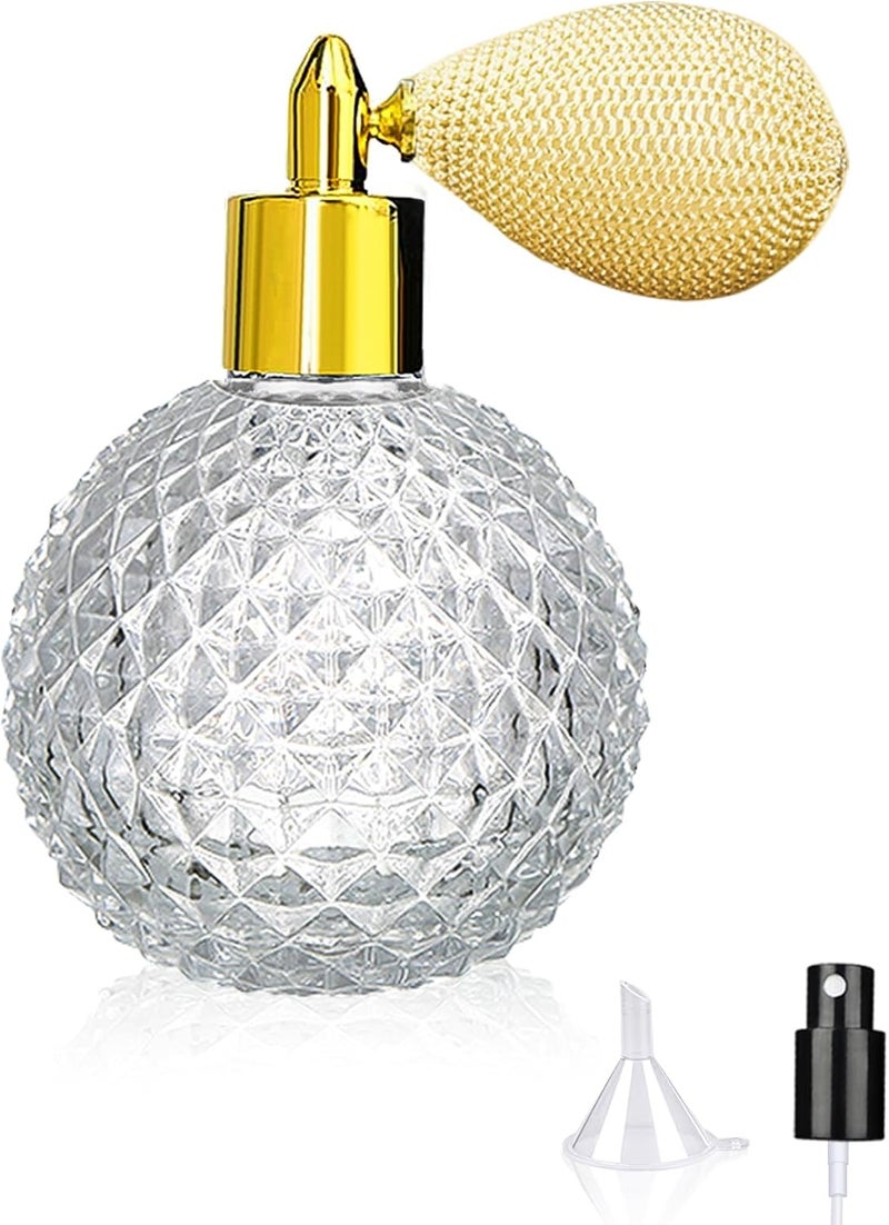 زجاجة رذاذ عطر سوبر باروير 3.4 أونصة / 100 مل، زجاجة زخرفية، رذاذ كلاسيكي مع لمبة هواء للكوكتيلي، بارمان