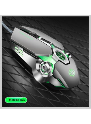 Viper Q7 Gaming Mouse Desktop Computer Notebook Office Luminous Electronic Competition Mechanical Wired Mouse Computer Accessories-Color:Q7 Silver Gray - pzsku/ZE022EC254E6BBB86696DZ/45/1744968611/05873147-2211-4a6d-b418-002c5afa8d1c