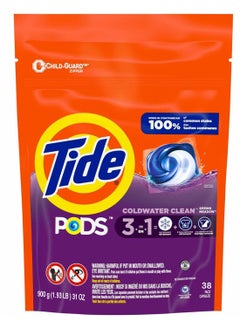 Tide Liquid Detergent Pacs, Tide Spring Meadow 3 in 1 cold water clean 76 pods With Child Safety Lock  - Image 4
