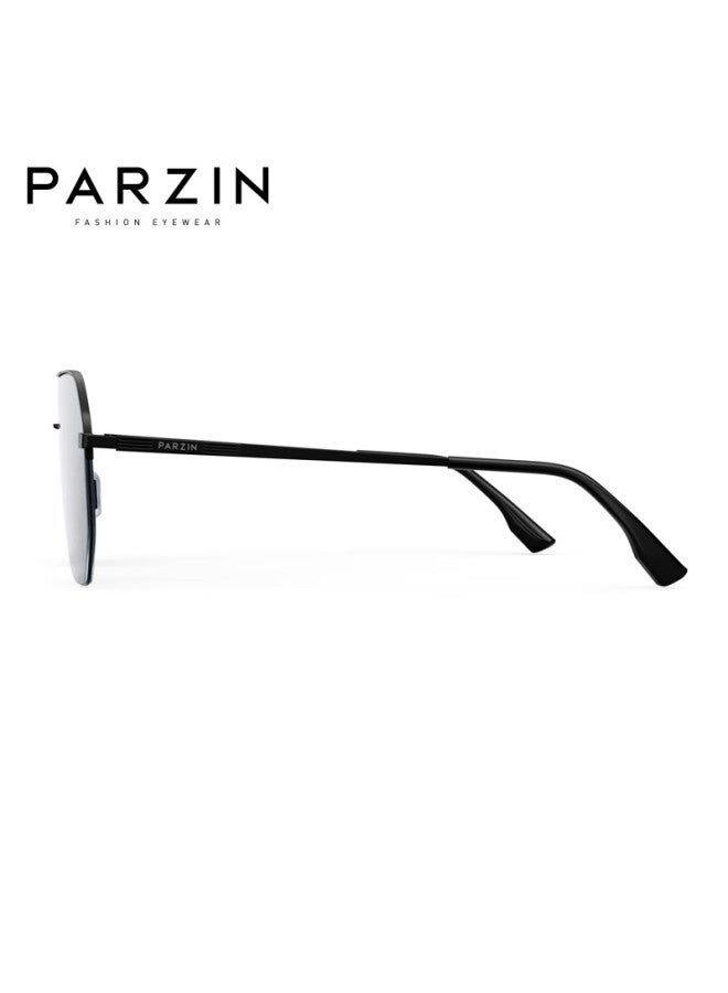 Parzin Polarized Men's Sungl Retro Double Bridge Fashion Pilot Frame Driving Uv Protection Pz8381 - Image 3