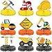 Threan 9 Pieces Construction Party Centerpieces Honeycomb Car Truck Zone Centerpieces 3D Table decorations for Baby Shower Birthday Party favors Supplies - Image 3