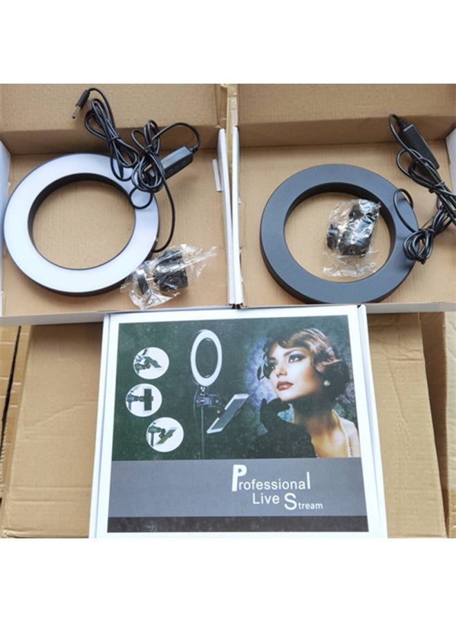 إسكدنيا 6inch Metal Beauty Light 16CM Ring Light LED Desktop Metal Clip Anchor Light Outdoor Portable Fill Light-Color:6inch Metal Beauty Lamp - Image 1