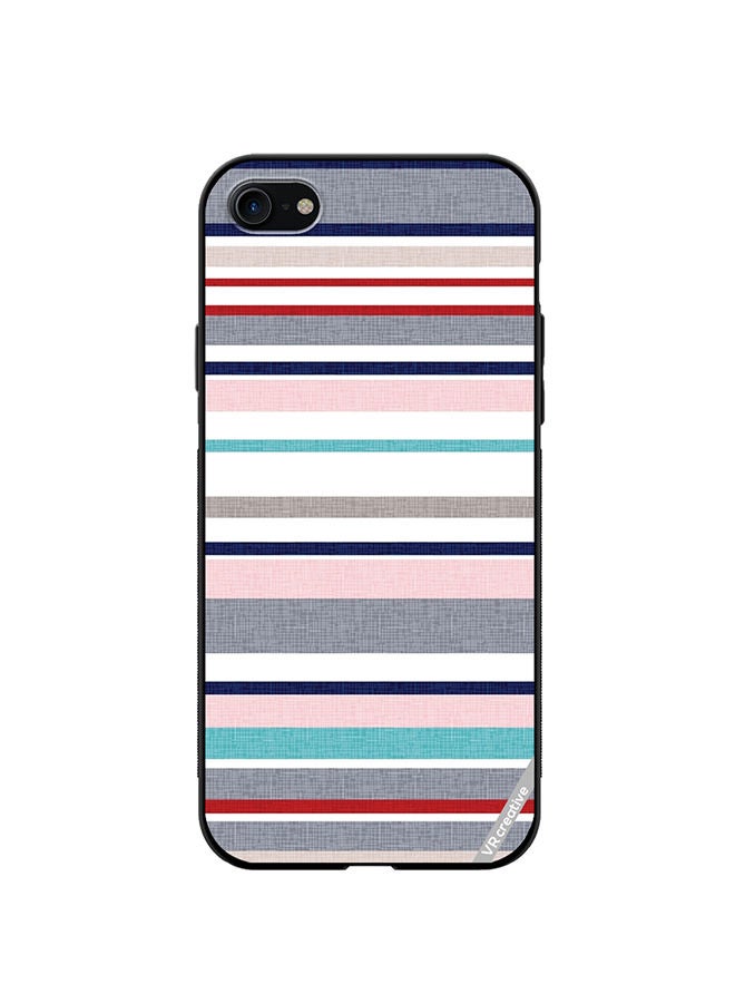 VR CREATIVE Protective Case Cover For Apple iPhone SE (2022) Strips Design Multicolour - Image 1