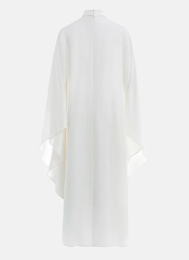 Lichi  Loose maxi dress with rhinestones on collar for Women | Best Price UAE