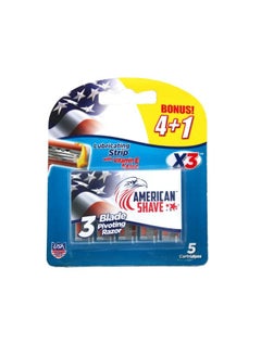 AMERICAN SHAVE X3 3Blade pivoting razor 5cartridge  - Image 1