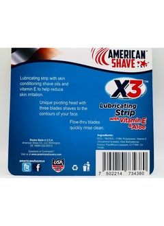 AMERICAN SHAVE X3 3Blade pivoting razor 5cartridge  - Image 4