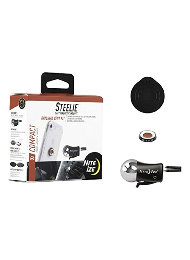 steelie Orbiter Low-Profile Magnetic Phone Mounting Kit 16.1 x 10.5 x 3.5 cm Black and Silver  - Image 3