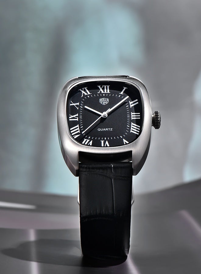 RollsTimi  RT7904 Men's Quartz Watches 36MM Classic Leather Watchband Business Wrist Watch for Man - Image 3