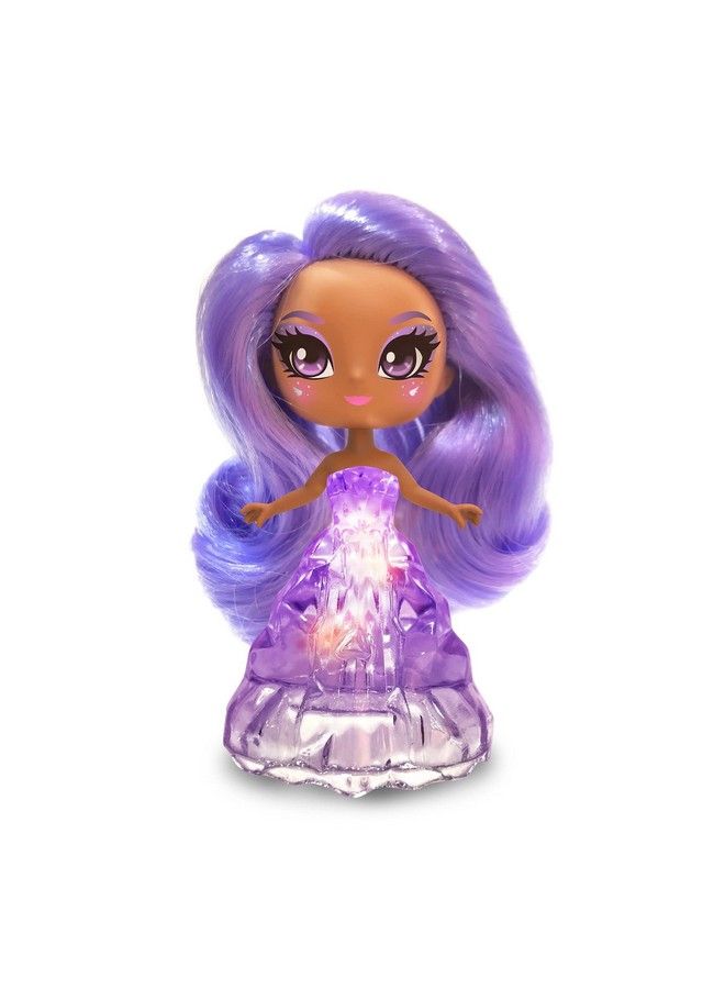 skyROCkEt Crystalina Dolls Amethyst Girls Collectible Toys With Color Changing Led Dress And Amulet Necklace - Image 2