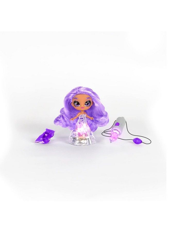 skyROCkEt Crystalina Dolls Amethyst Girls Collectible Toys With Color Changing Led Dress And Amulet Necklace - Image 4