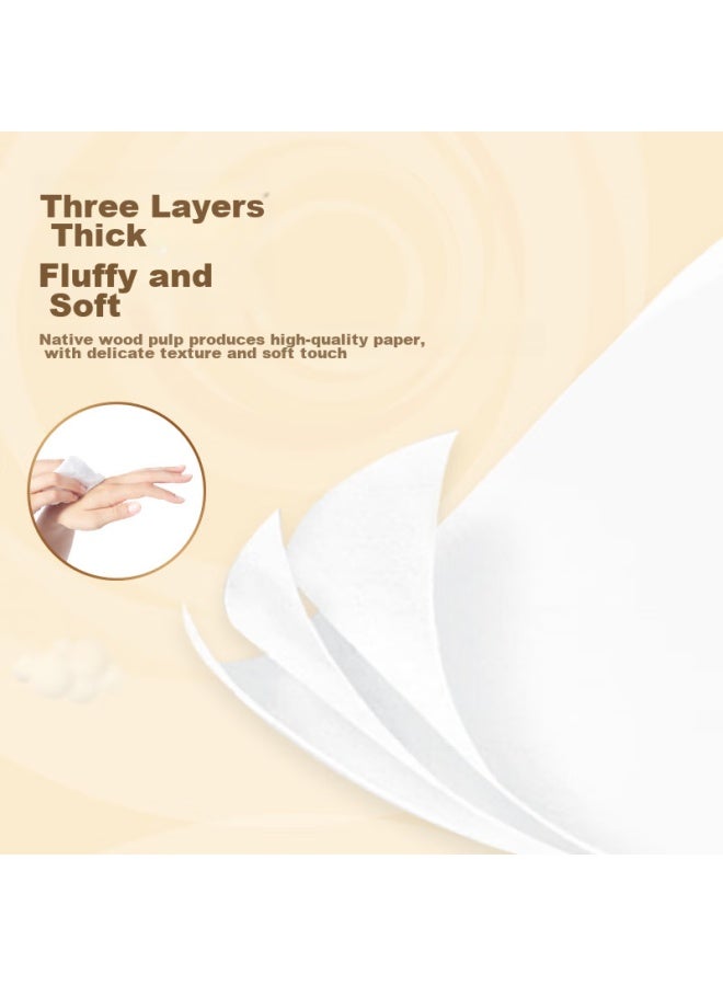 APP Qingfeng Facial Tissues, Natural Wood Pure, 3-ply 100 Sheets*30 Packs Xs Size, Water-absorbent, Toilet Paper, Napkins, Whole Box - Image 2