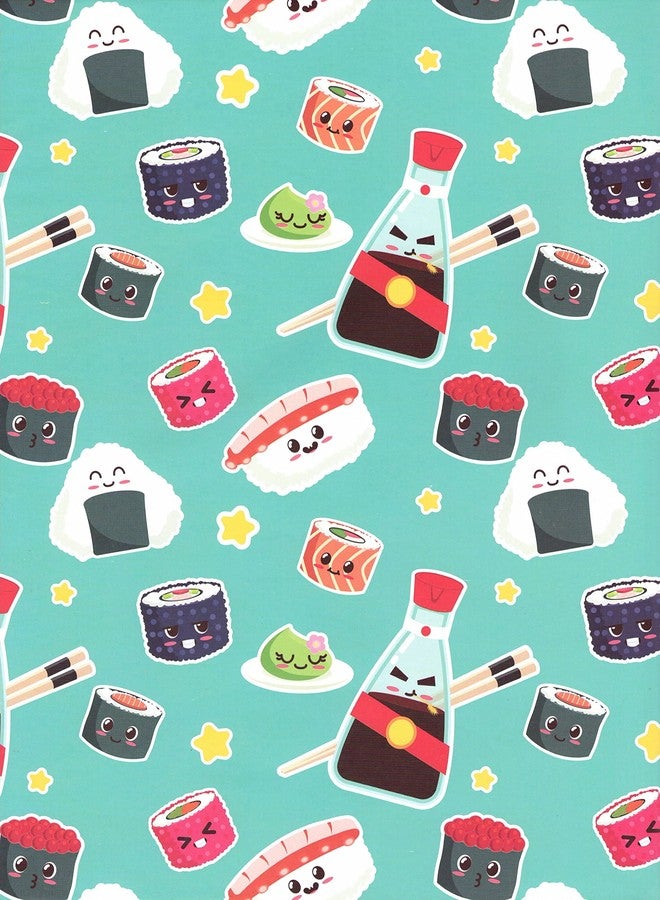 arkamii Premium Wrapping Paper Set of 4 Sheets Size 34 x 25 inch sushi japan kawaii (18-8975) - Image 1