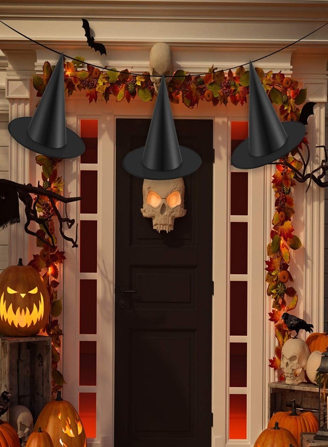 إلكوهو مجموعة من 36 قبعة ساحرة للهالوين من Elcoho، إكسسوارات أزياء، قبعات ساحرة سوداء للهالوين، هدايا ديكور منزلي - Image 5