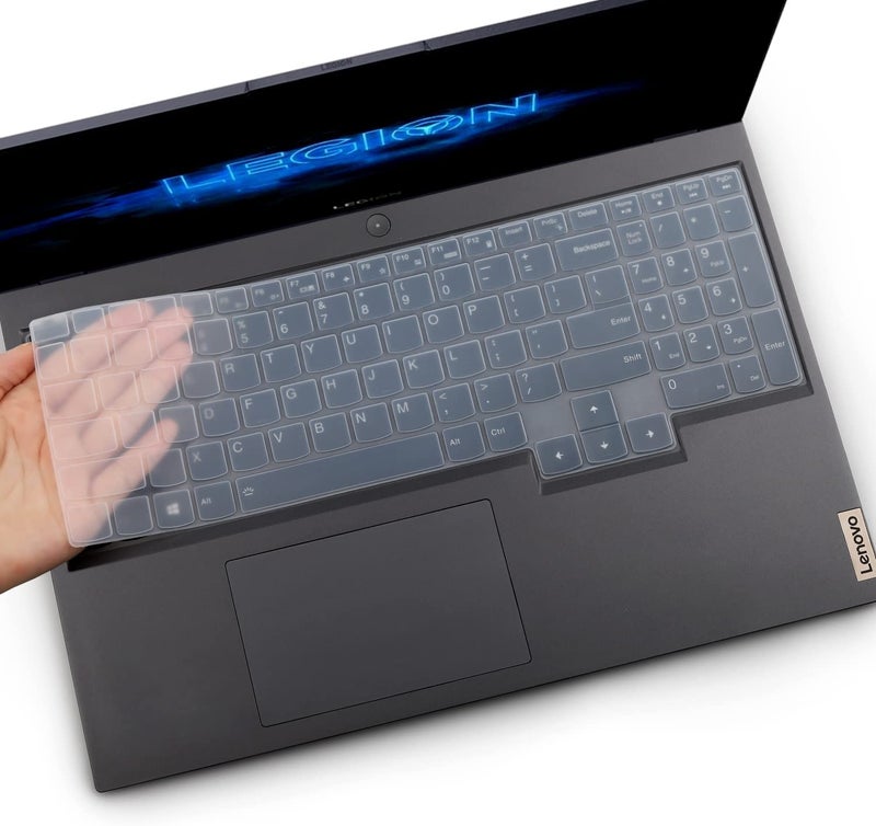 RAYA Silicone Keyboard Skin Cover for Lenovo LOQ | Lenovo Legion 5i / Slim 5i / Pro 5i | Lenovo Legion 7i / Pro 7i | Legion 9 15.6inch & 16inch Gaming Laptops (Transparent Silicone) - Image 3