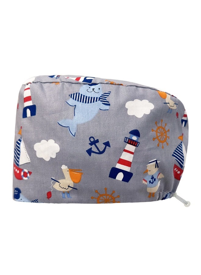 NIBEMINENT Unisex Scrub Hats Surgical Hats Printed Medical Nurse Operating Room Caps Women Pet Grooming Nursing Hats Sanitary Cap