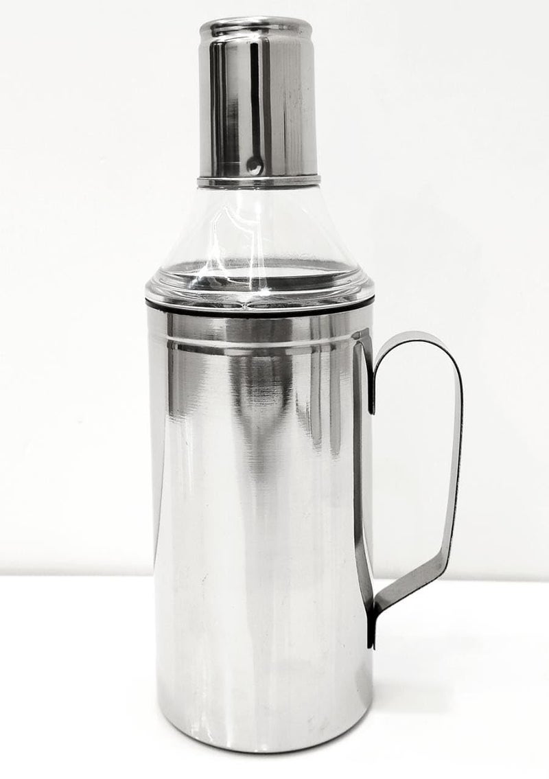 MILTLIFE Stainless Steel Oil Dispenser 1 Litre Steel for Kitchen Olive Oil Dispenser Oil Vinegar Dispenser Olive Oil Bottle Dispenser Oil Dispenser Silver Pack Of 2 - Image 3