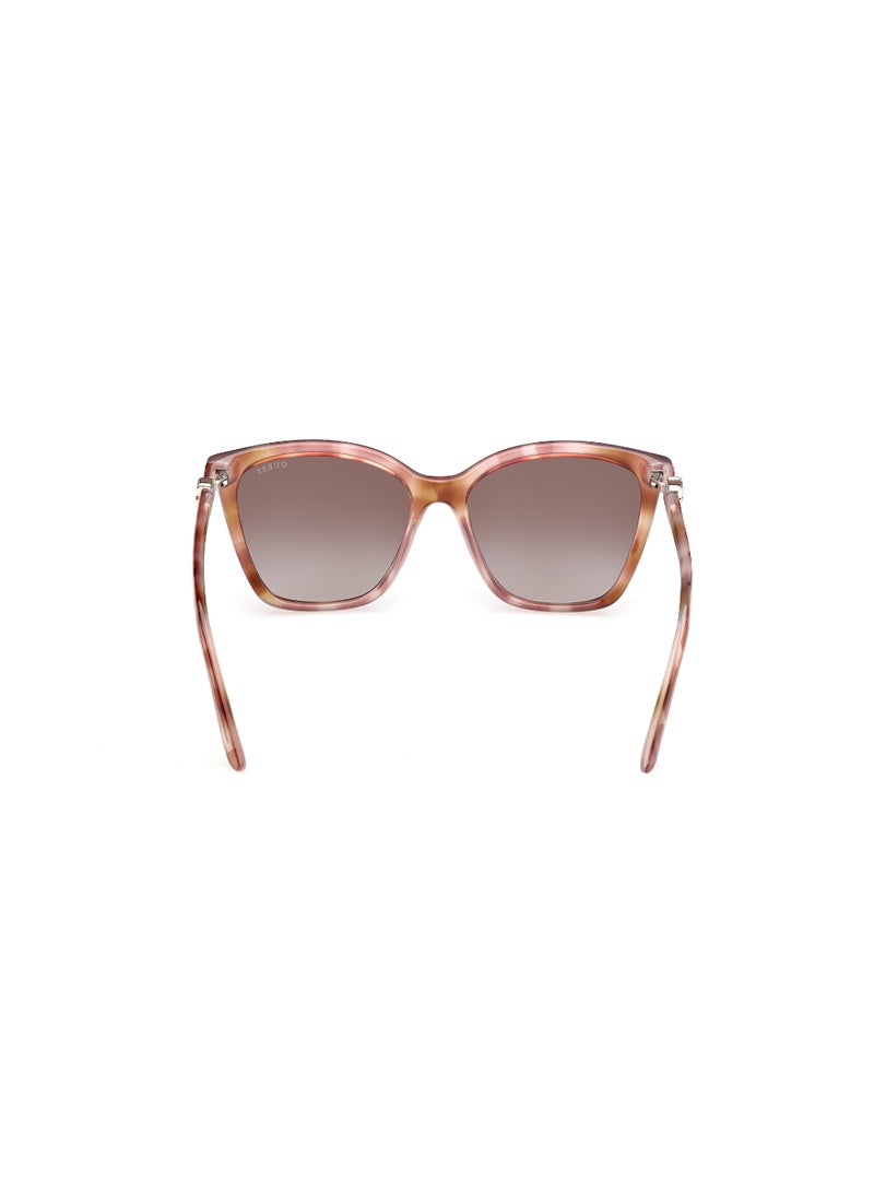 GUESS FULL RIM FEMALE SQUARE BROWN INJECTED SUNGLASSES - Image 4